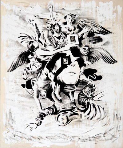 Adoración contundente, 2018 (óleo sobre lienzo) de Darren Coffield