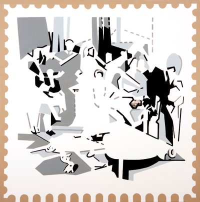 Fiesta de Pan IV, 2019 (acrílico sobre lienzo) de Darren Coffield
