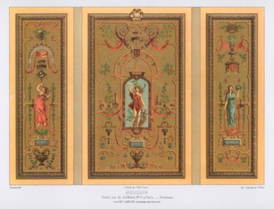 Boudoir, Rue de Solferino, París, siglo XIX de Daumont