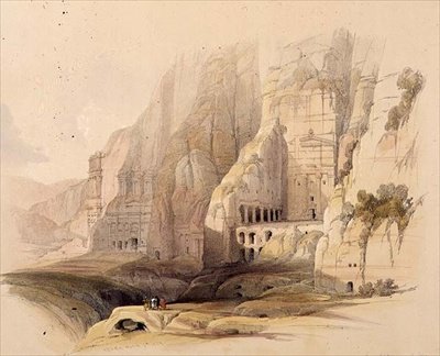 Mansiones excavadas de Petra, 7 de marzo de 1839, lámina 103 del Volumen III de 