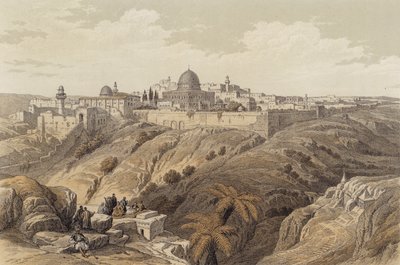 Jerusalén, la Iglesia de la Purificación de David (after) Roberts