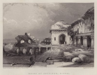 Ruinas en Futtipur, Sikra de David (after) Roberts