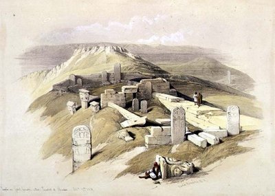 Templo en Gebel Garabe, llamado Surabit el Khadim, 17 de febrero de 1839, lámina 119 del Volumen III de 