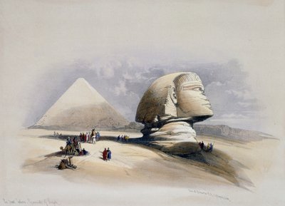Vista de la Necrópolis de Giza, grabado del diseño de David Roberts (1796-1864) de David (after) Roberts