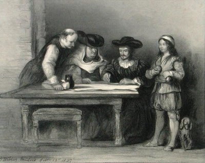 Cristóbal Colón (1451-1506) en el monasterio de la Rábida de 