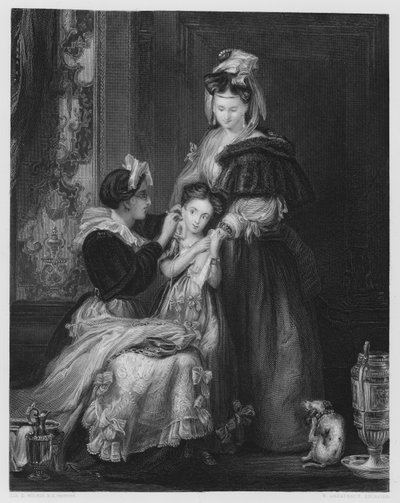 El primer pendiente, de la imagen en la Galería Vernon de David (after) Wilkie