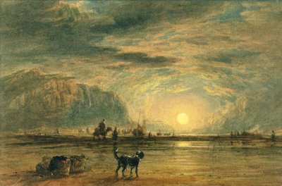 Escena de Playa - Amanecer de David (attr. to) Cox