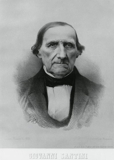 Retrato de Giovanni Santini (1787-1877), astrónomo, matemático y científico italiano de John Ward Dunsmore
