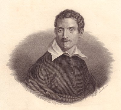 Retrato del pintor italiano Domenico Zampieri, también conocido como Domenichino (1581-1641), grabado en cobre por A Locatelli de John Ward Dunsmore