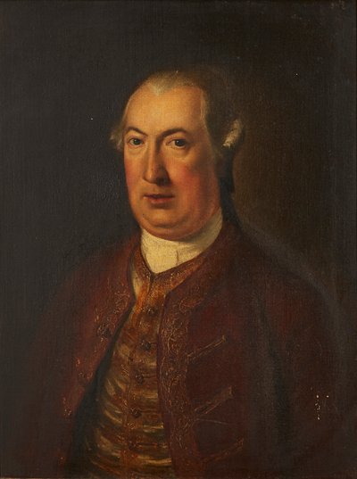 Retrato de medio cuerpo de un caballero con chaqueta y chaleco bordados (óleo sobre lienzo) de David (follower of) Martin