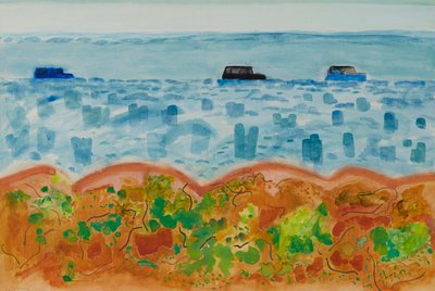 Coches y Saltbush, Australia de David Alan Redpath Michie