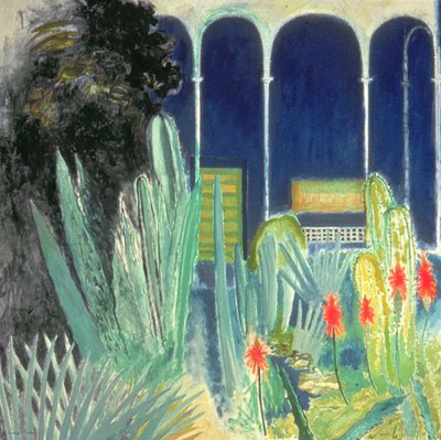 En los jardines de Majorelle (óleo sobre lienzo) de David Alan Redpath Michie