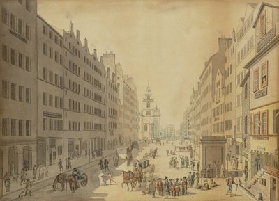 Vista de la calle principal de Edimburgo desde el este, 1793 de David Allan