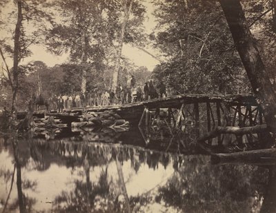 Military Bridge, Across the Chickahominy, Virginia de David B. Woodbury