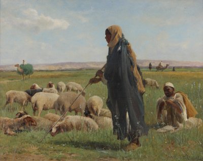 Pastores árabes, 1892 de David Bates