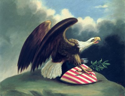 Águila calva y el escudo de los Estados Unidos, c.1847 de David Bustill Bowser