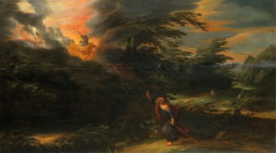 La ascensión de Elías (II Reyes 2:11-13) de David Colijns