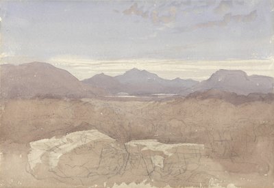 Vista montañosa, Norte de Gales, c.1818 de David Cox