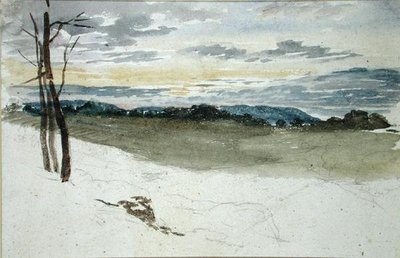 Paisaje Boscoso al Atardecer de David Cox