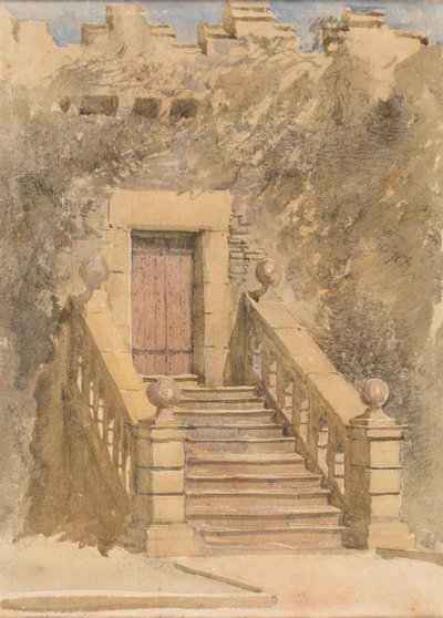 Doorway At Haddon Hall, c.1845 (acuarela y lápiz sobre papel) de David Cox
