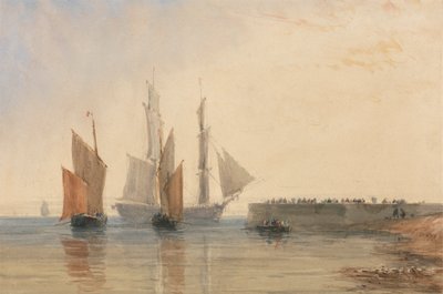 Entrada del puerto de Calais de David Cox