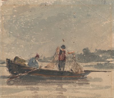 Pescadores tendiendo una red de David Cox