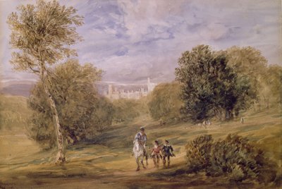 Haddon Hall desde el Parque, 1831 de David Cox