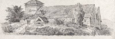 Iglesia de Llanfair, Gales del Norte para Tratado de pintura de paisaje y efecto en acuarela de David Cox