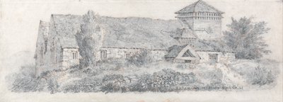 Iglesia de Llanfair, Gales del Norte para Tratado de pintura de paisaje y efecto en acuarela de David Cox
