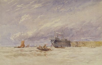 En el Medway, c.1845-50 de David Cox