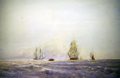 Embarcaciones frente a Calais de David Cox