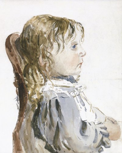 Estudio de una Niña Pequeña con Pichi, probablemente finales de 1840s de David Cox