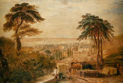 Vista sobre una ciudad de David Cox