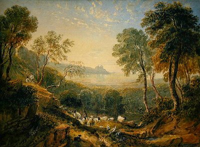 Vista del castillo de Harlech de David Cox