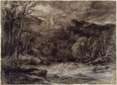 Un torrente de montaña de David Cox the elder
