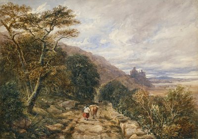 Camino Rural hacia el Castillo de Harlech de David Cox the elder