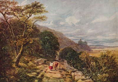 Camino rural hacia el castillo de Harlech, siglo XIX, 1938 de David Cox the elder