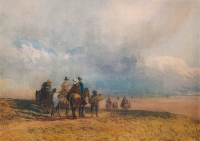 Cruzando las Arenas, Ulverston, c1834 de David Cox the elder