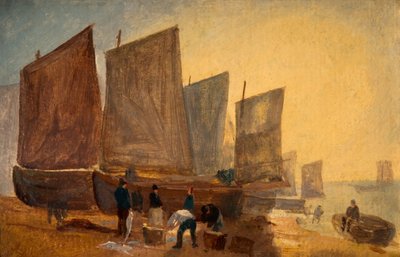 Barcos de pesca, Hastings, 1813 de David Cox the elder