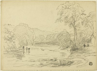Escena del río de David Cox the elder