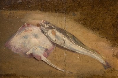 Estudio de Peces - Raya y Bacalao, 1842 de David Cox the elder