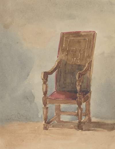 Estudio de una silla antigua, 1849 de David Cox the elder