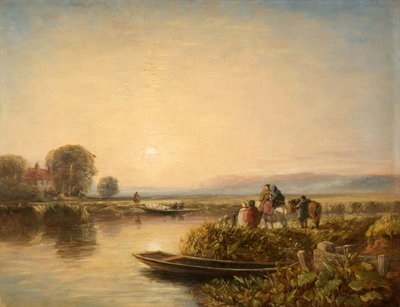 Esperando el ferry - Mañana de David Cox the elder