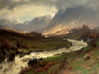 Una Pausa en la Tormenta, Glen Lyon, Perthshire, Escocia, 1891-92 de David Farquharson