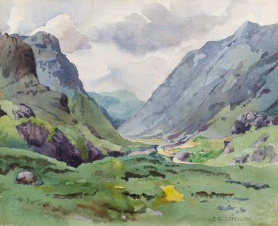 Glencoe, siglo XX (acuarela) de David Goodfellow