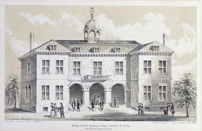 Antiguo Ayuntamiento, Nueva York, en 1776, de 