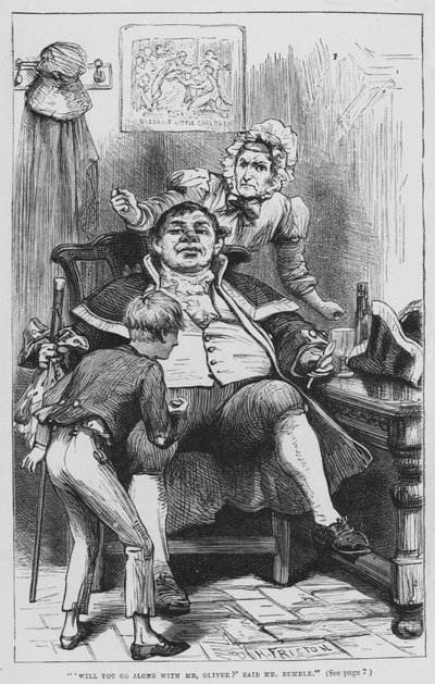 Ilustración para Oliver Twist de Charles Dickens de David Henry Friston