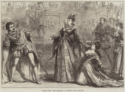 Escena de Amy Robsart, en el Teatro Drury Lane de David Henry Friston
