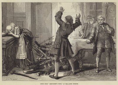 Escena de La esposa de Arkwright, en el Globe Theatre de David Henry Friston