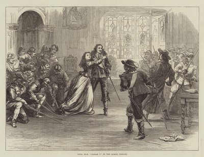 Escena de Carlos I en el Teatro Lyceum de David Henry Friston